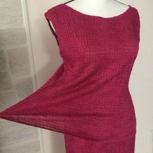 Dark pink maxi skirt and top